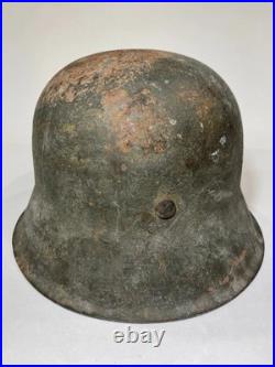 WWII German M40 Steel Helmet with Liner Chinstrap Military With German Coin