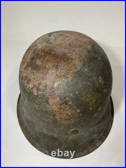 WWII German M40 Steel Helmet with Liner Chinstrap Military With German Coin