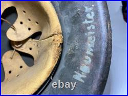 WWII German M40 Steel Helmet with Liner Chinstrap Military With German Coin