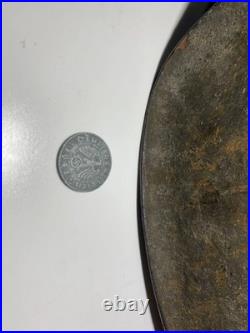 WWII German M40 Steel Helmet with Liner Chinstrap Military With German Coin