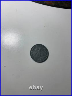 WWII German M40 Steel Helmet with Liner Chinstrap Military With German Coin