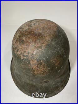 WWII German M40 Steel Helmet with Liner Chinstrap Original Paint Military