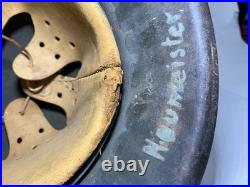 WWII German M40 Steel Helmet with Liner Chinstrap Original Paint Military
