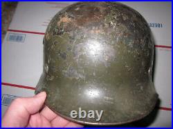 WWII German M40 helmet with leather liner size 58