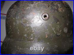 WWII German M40 helmet with leather liner size 58