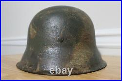 WWII German M42 3 Color Normandy Camo Helmet WW2