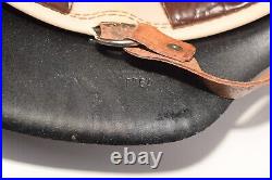 WWII German M42 ET64 Helmet with Original Split Pins, Post-War Black Czech Refit WWII German M42 ET64 Helmet with Original Split Pins, Post-War Black Czech Refit