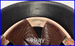 WWII German M42 ET64 Helmet with Original Split Pins, Post-War Black Czech Refit WWII German M42 ET64 Helmet with Original Split Pins, Post-War Black Czech Refit
