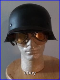 WWII German M42 Helmet with Chin Strap & New Liner Size 58