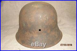 WWII German M42 Luftwaffe Helmet. Battlefield Relic