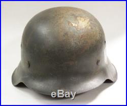 WWII German Military Helmet with Original Liner & Chin Strap Heer Adler Decal