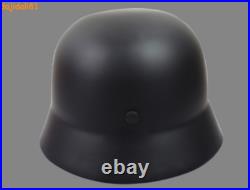 WWII German Soldier M35 Black Steel Helmet Military Field Helmet Motorcycle Hat