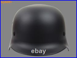 WWII German Soldier M35 Black Steel Helmet Military Field Helmet Motorcycle Hat