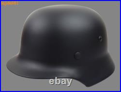 WWII German Soldier M35 Black Steel Helmet Military Field Helmet Motorcycle Hat