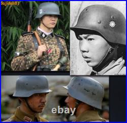 WWII German Soldier M35 Black Steel Helmet Military Field Helmet Motorcycle Hat