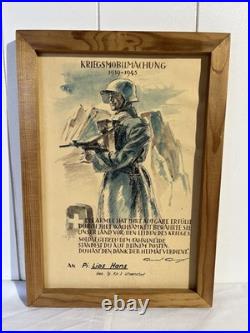 WWII German Soldier Recognition Document Kriegsmobilmachung 1939-1945 NAMED