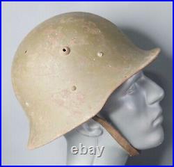 WWII German Type 1 Bulgarian Army Steel Combat Helmet M36 M1936 withRolled Edge