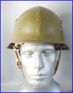 WWII German Type 1 Bulgarian Army Steel Combat Helmet M36 M1936 withRolled Edge