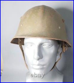 WWII German Type 1 Bulgarian Army Steel Combat Helmet M36 M1936 withRolled Edge