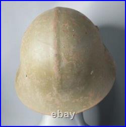 WWII German Type 1 Bulgarian Army Steel Combat Helmet M36 M1936 withRolled Edge