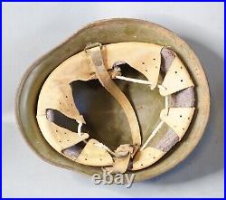 WWII German Type 1 Bulgarian Army Steel Combat Helmet M36 M1936 withRolled Edge