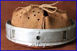 WWII German helmet liner + chin strap + rivets