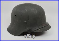 WWII German steel M42 Wehrmacht helmet Heer Luftwaffe US Army combat souvenir