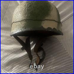 WWII M38 German Camo Fallschirmjager Paratrooper Helmet