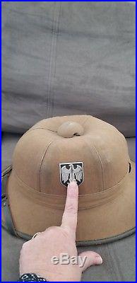 WWII Orginal German DAK Tropical Pith Helmet
