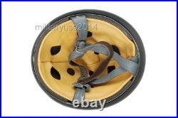 WWII WW2 GERMAN FALLSCHIRMJAGER M38 BLACK STEEL HELMET With Leather Liner