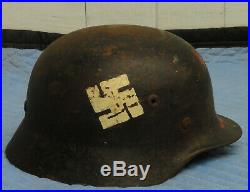 WWII WW2 German Helmet / Garage Find