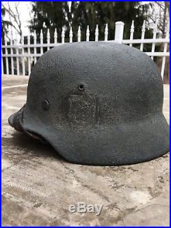 WWII WW2 German Helmet Zimmermitt Camo
