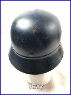 WWII WW2 German M35 Beaded Civil Helmet, Civil, Original, Steel, Liner, Stahlhelm, War