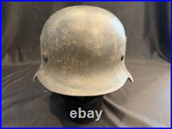 WWII WW2 German M40 Stahlhelm Helmet with Liner! Named with Production Marks