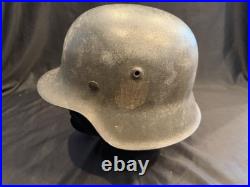 WWII WW2 German M40 Stahlhelm Helmet with Liner! Named with Production Marks