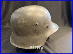WWII WW2 German M40 Stahlhelm Helmet with Liner! Named with Production Marks