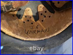 WWII WW2 German M40 Stahlhelm Helmet with Liner! Named with Production Marks