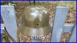 WWII WW2 German Original Helmet WOW + Gasbac