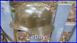 WWII WW2 German Original Helmet WOW + Gasbac