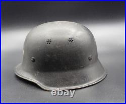 WWII WW2 German Original M34 Civil Police Fire Helmet Combat Stahlhelm