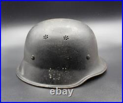 WWII WW2 German Original M34 Civil Police Fire Helmet Combat Stahlhelm