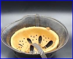 WWII WW2 German Original M34 Civil Police Fire Helmet Combat Stahlhelm