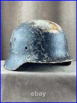 WWII. WW2. German original helmet with number. Wehrmacht
