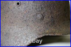 WWII WW2 German soldier M35 Helmet with battle damaged from Kurland #152 WWII WW2 German soldier M35 Helmet with battle damaged from Kurland #152