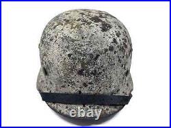 WWII WW2 M35 White Wash Camo German Helmet Army Military Partial Relic