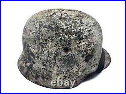 WWII WW2 M35 White Wash Camo German Helmet Army Military Partial Relic