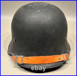 Ww-2 German M-34 CIVIC Duty Steel Helmet Unmarked Size 64 #4