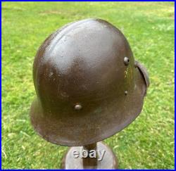 Ww2 Bulgarian-german D. D Steel Helmet, Liner & Strap. Rare German Decal Original