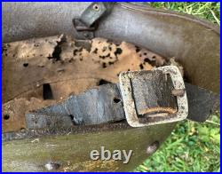 Ww2 Bulgarian-german D. D Steel Helmet, Liner & Strap. Rare German Decal Original