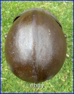 Ww2 Bulgarian-german D. D Steel Helmet, Liner & Strap. Rare German Decal Original